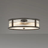 8 Light 65cm Round Flush/Semi Ceiling/Pendant Convertible, E14, Satin Black/Clear Glass - Other Finishes available (1230LUX87E)