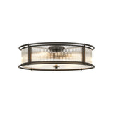 8 Light 65cm Round Flush/Semi Ceiling/Pendant Convertible, E14, Satin Black/Clear Glass - Other Finishes available (1230LUX87E)