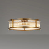 8 Light 65cm Round Flush/Semi Ceiling/Pendant Convertible, E14, Brass/Clear Glass - Other Finishes available (1230LUX87F)