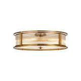 8 Light 65cm Round Flush/Semi Ceiling/Pendant Convertible, E14, Brass/Clear Glass - Other Finishes available (1230LUX87F)