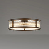8 Light 65cm Round Flush/Semi Ceiling/Pendant Convertible, E14, Bronze/Clear Glass - Other Finishes available (1230LUX87G)