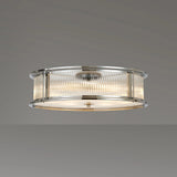 8 Light 65cm Round Flush/Semi Ceiling/Pendant Convertible, E14, Polished Chrome/Clear Glass - Other Finishes available (1230LUX87H)