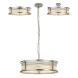 8 Light 65cm Round Flush/Semi Ceiling/Pendant Convertible, E14, Polished Chrome/Clear Glass - Other Finishes available (1230LUX87H)