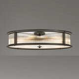 10 Light 80cm Round Flush/Semi Ceiling/Pendant Convertible, E14, Satin Black/Clear Glass - Other Finishes available (1230LUX85A)