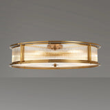 10 Light 80cm Round Flush/Semi Ceiling/Pendant Convertible, E14, Brass/Clear Glass - Other Finishes available (1230LUX85B)