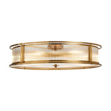 10 Light 80cm Round Flush/Semi Ceiling/Pendant Convertible, E14, Brass/Clear Glass - Other Finishes available (1230LUX85B)