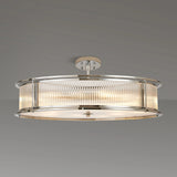 10 Light 80cm Round Flush/Semi Ceiling/Pendant Convertible, E14, Polished Chrome/Clear Glass - Other Finishes available (1230LUX85D)