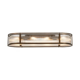1m x 35cm Oval Flush/Semi Ceiling/Pendant Convertible, E14, Bronze/Clear Glass - Other Finishes available (1230LUX87C)