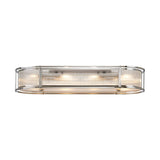 1m x 35cm Oval Flush/Semi Ceiling/Pendant Convertible, E14, Polished Chrome/Clear Glass - Other Finishes available (1230LUX87D)