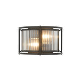 2 Wall Light, E14, Satin Black/Clear Glass - Other Finishes available (1230LUX88A)
