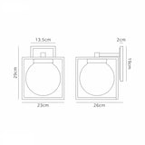 1 Light Outdoor Wall Lamp, IP54 Anthracite/Clear Seeded Glass (1230ORI23A)