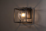 1 Light Outdoor Wall Lamp, IP54 Anthracite/Clear Seeded Glass (1230ORI23A)