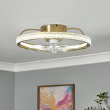 LED Warm Brass Ceiling Fan With Remote (2010LYO39002636)