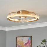LED Warm Brass Ceiling Fan With Remote (2010LYO39002636)