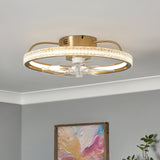 LED Warm Brass Ceiling Fan With Remote (2010LYO39002636)