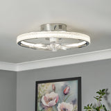 LED Chrome Ceiling Fan With Remote (2010LYO39002637)