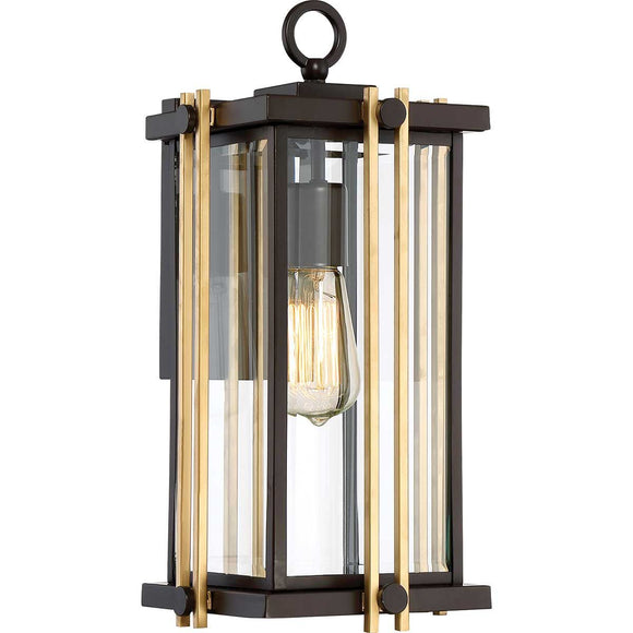 1 Light Exterior Medium Wall Light IP44 - Bronze / Gold (0178GOL2M)