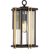 1 Light Exterior Medium Wall Light IP44 - Bronze / Gold (0178GOL2M)