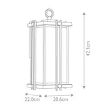 1 Light Exterior Medium Wall Light IP44 - Bronze / Gold (0178GOL2M)