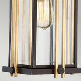 1 Light Exterior Medium Wall Light IP44 - Bronze / Gold (0178GOL2M)