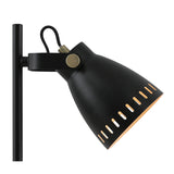 Adjustable Table Lamp, 1 x E27, Matt Black/Antique Brass/Khaki (1230REE171B)