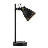 Adjustable Table Lamp, 1 x E27, Matt Black/Antique Brass/Khaki (1230REE171B)