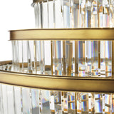 12 Light Chandelier in Natural Brass with Crystal (0183RHA1263)