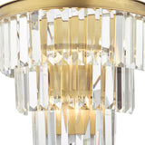 3 Light Wall Light in Natural Brass with Crystal (0183RHA3063)
