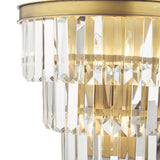 3 Light Wall Light in Natural Brass with Crystal (0183RHA3063)