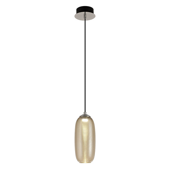 Pendant, Polished Chrome/Black With Champagne Glass (1230RIP138C)