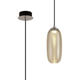 Pendant, Polished Chrome/Black With Champagne Glass (1230RIP138C)