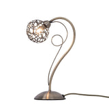 1 Light Antique Brass Table Light with Mesh Ball Shade (01529RON01ABTL)