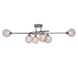 6 Light Chrome Flush with Mesh Ball Shades (01529RON06CH)