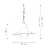 1 Light Chain Lantern - Verdigris - IP44 (0178SHECHV)