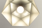 Single Pendant, 1 Light Adjustable E27, White/Silver Inner (1230SPE269A)