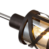 4 Light Adjustable Pendant, Oiled Bronze/Polished Chrome/Amber (1230SPR35B)
