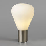 1 Light Narrow Table Lamp, E27, Satin Nickel/Opal Glass (1230SUN230A)