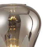 1 Light Narrow Table Lamp, E27, Satin Black/Smoke Plated Glass (1230SUN1100)