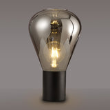 1 Light Narrow Table Lamp, E27, Satin Black/Smoke Plated Glass (1230SUN1100)