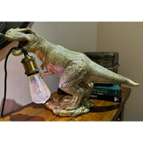 Tyrannosaurus Res Dinosaur - Table / Desk Lamp - Gold Colour (1522TREX)
