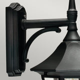 1 Light Wall Down Lantern - Black IP54 (0178VALV2)