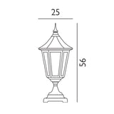1 Light Pedestal - Black IP54 (0178VALV3)