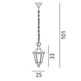 1 Light Chain Lantern - Black IP54 (0178VALV8)
