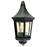 1 Light Half Lantern - Black IP54 (0178VALV9)