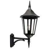 1 Light Wall Large Up Lantern - Black IP54 (0178VALVG1)