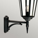 1 Light Wall Large Up Lantern - Black IP54 (0178VALVG1)