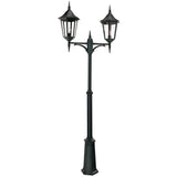2 Twin Light Large Lamp Post - Black IP54 (0178VALVG6)