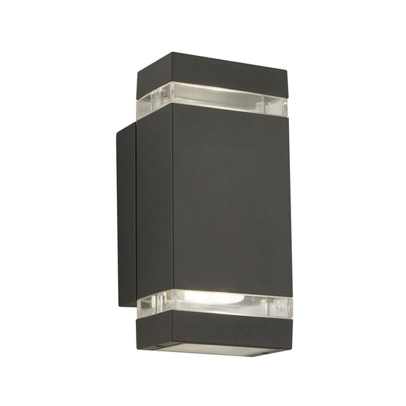 LED Outdoor Wall Light - Grey, Clear Diffuser, IP44 (0483SHE10022GYLED)