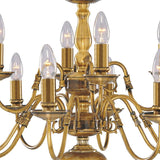 12 Light Ceiling Pendant - Antique Brass (0483101912AB)