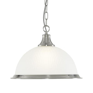 Ceiling Pendant - Satin Silver & Acid Glass (0483AME1044)
